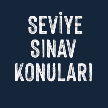 Seviye Sınavı Konuları